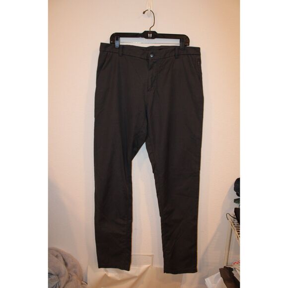 Lululemon mens trouser athletic pants charcoal gray red accent size 36 tall - Picture 1 of 10